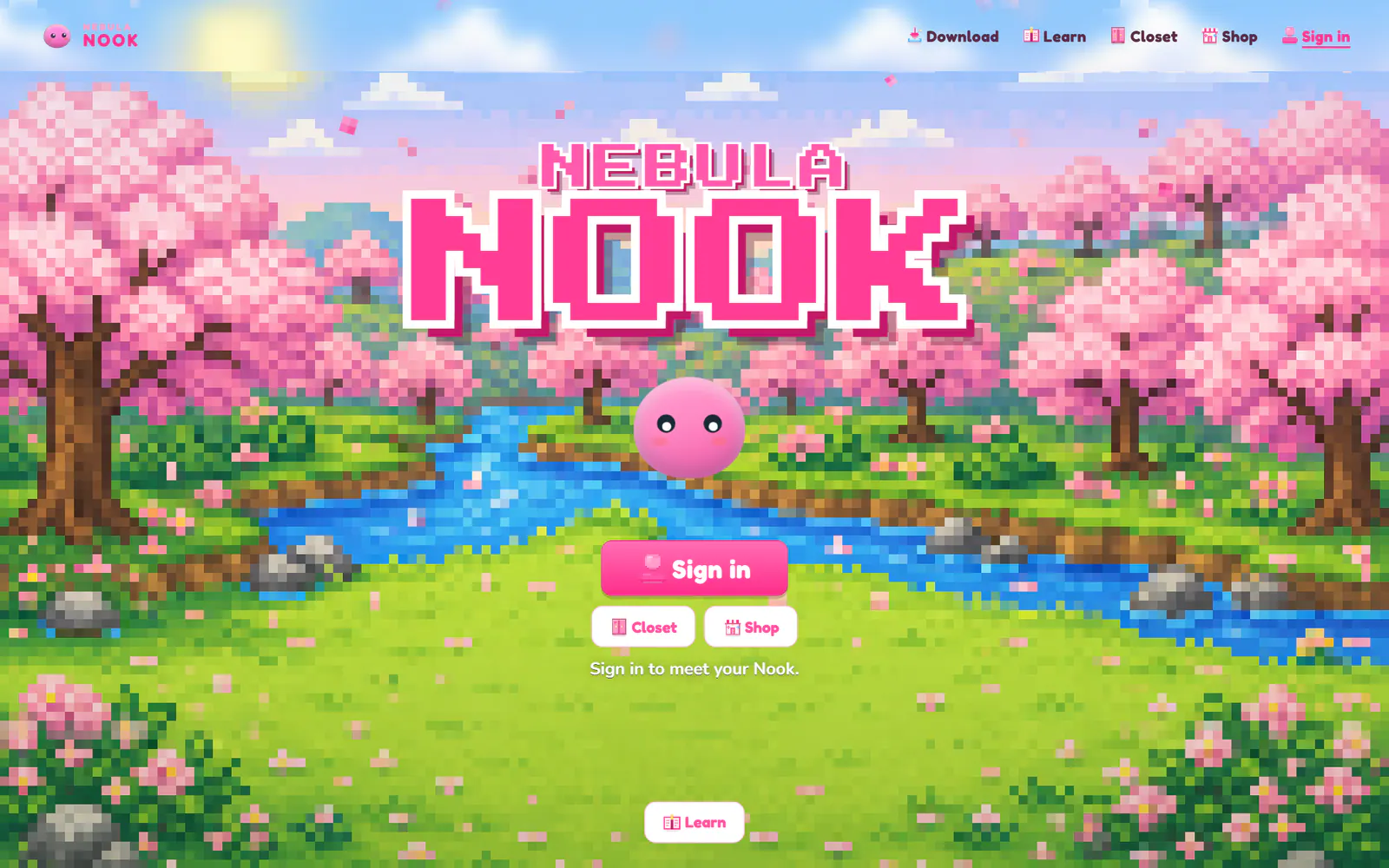 Nebula Nook landing