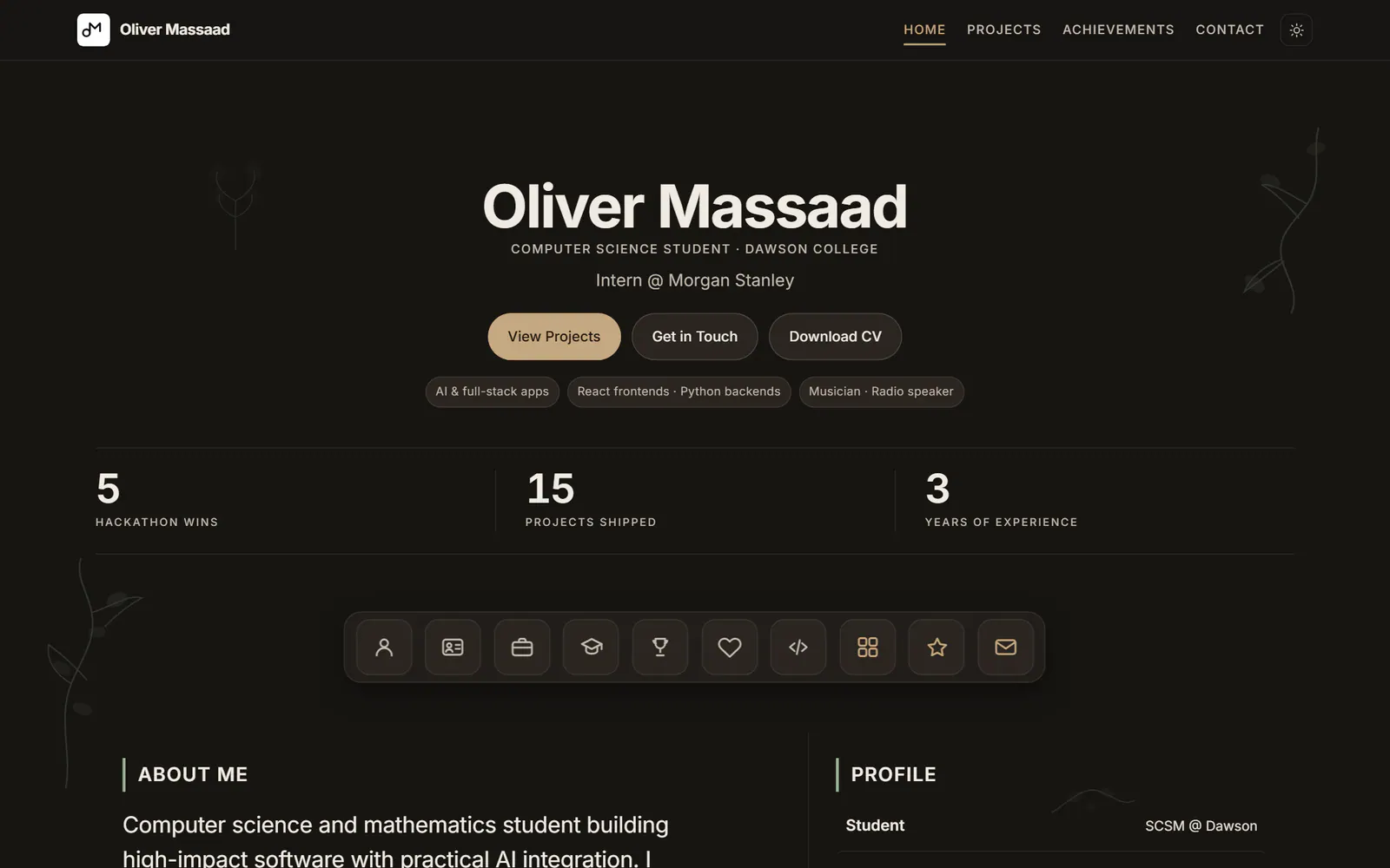 Portfolio home